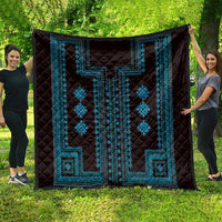 Bulgaria Traditional Pattern Blue Quilt Balkan Culture - Wonder Print Shop