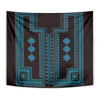 Bulgaria Traditional Pattern Blue Tapestry Balkan Culture - Wonder Print Shop