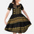 Bulgaria Traditional Pattern Gold Family Matching Summer Maxi Dress and Hawaiian Shirt Balkan Culture - Wonder Print Shop