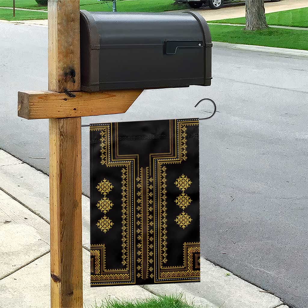 Bulgaria Traditional Pattern Gold Garden Flag Balkan Culture - Wonder Print Shop