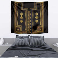 Bulgaria Traditional Pattern Gold Tapestry Balkan Culture - Wonder Print Shop