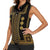 Bulgaria Traditional Pattern Gold Women Sleeveless Polo Shirt Balkan Culture - Wonder Print Shop