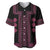 Bulgaria Traditional Pattern Pink Baseball Jersey Balkan Culture - Wonder Print Shop