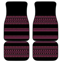 Bulgaria Traditional Pattern Pink Car Mats Balkan Culture - Wonder Print Shop