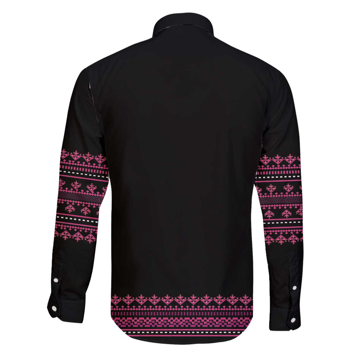 Bulgaria Traditional Pattern Pink Family Matching Puletasi and Hawaiian Shirt Balkan Culture - Wonder Print Shop