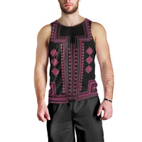 Bulgaria Traditional Pattern Pink Men Tank Top Balkan Culture - Wonder Print Shop