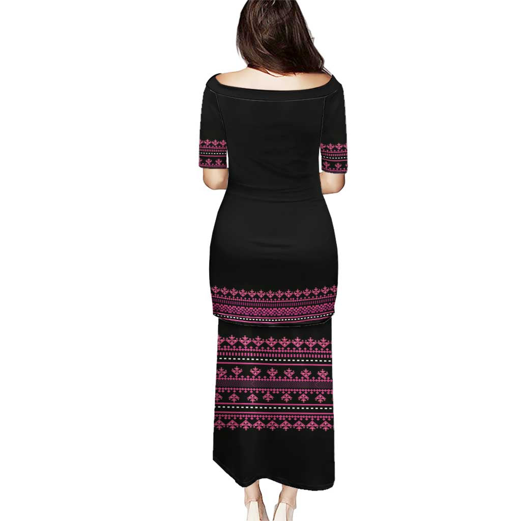 Bulgaria Traditional Pattern Pink Puletasi Balkan Culture - Wonder Print Shop