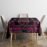 Bulgaria Traditional Pattern Pink Tablecloth Balkan Culture - Wonder Print Shop