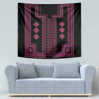 Bulgaria Traditional Pattern Pink Tapestry Balkan Culture - Wonder Print Shop