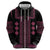 Bulgaria Traditional Pattern Pink Zip Hoodie Balkan Culture - Wonder Print Shop