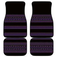 Bulgaria Traditional Pattern Purple Car Mats Balkan Culture - Wonder Print Shop