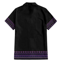 Bulgaria Traditional Pattern Purple Hawaiian Shirt Balkan Culture - Wonder Print Shop
