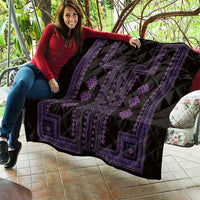 Bulgaria Traditional Pattern Purple Quilt Balkan Culture - Wonder Print Shop