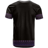 Bulgaria Traditional Pattern Purple T Shirt Balkan Culture - Wonder Print Shop