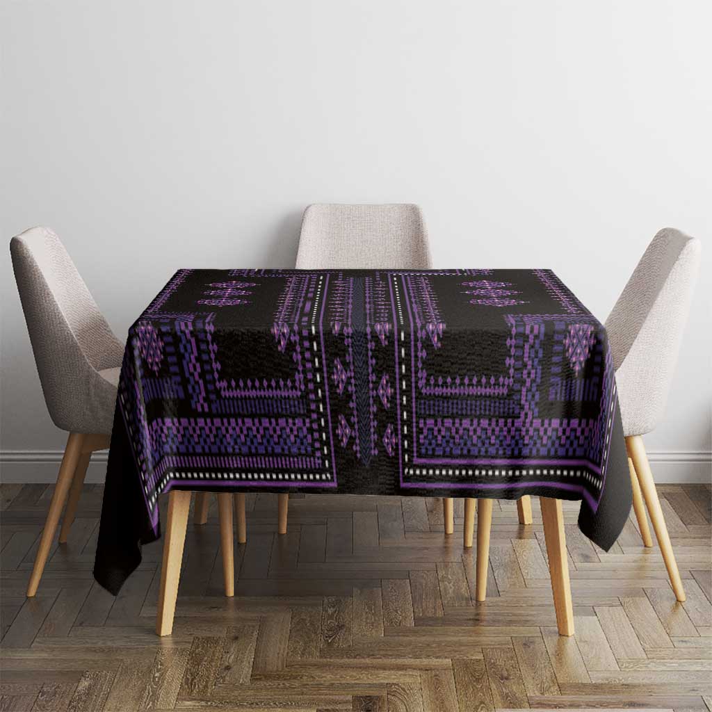 Bulgaria Traditional Pattern Purple Tablecloth Balkan Culture - Wonder Print Shop