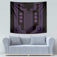 Bulgaria Traditional Pattern Purple Tapestry Balkan Culture - Wonder Print Shop