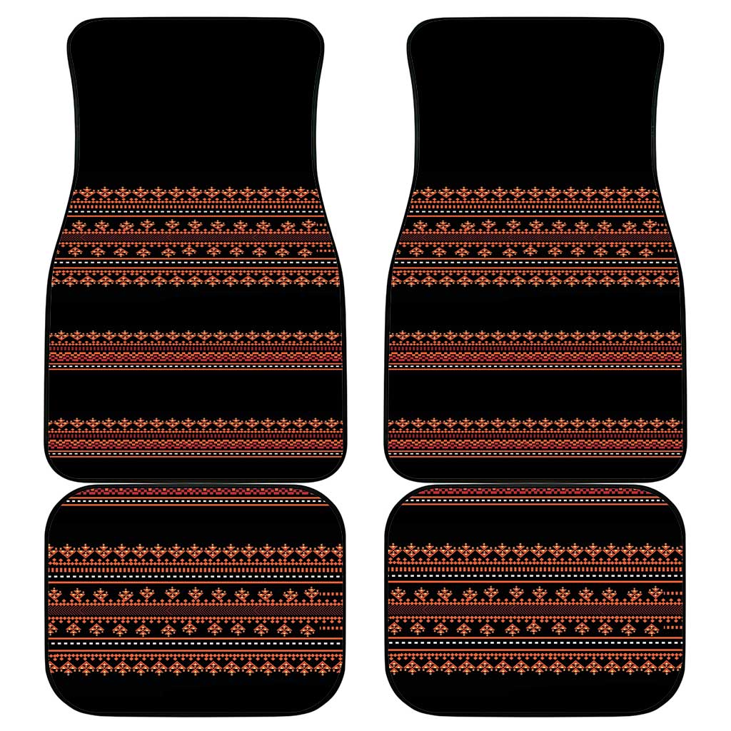 Bulgaria Traditional Pattern Red Car Mats Balkan Culture - Wonder Print Shop