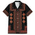 Bulgaria Traditional Pattern Red Family Matching Long Sleeve Bodycon Dress and Hawaiian Shirt Balkan Culture - Wonder Print Shop