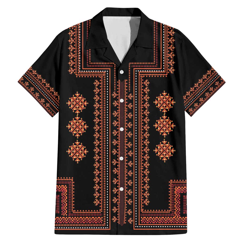 Bulgaria Traditional Pattern Red Family Matching Mermaid Dress and Hawaiian Shirt Balkan Culture - Wonder Print Shop