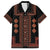 Bulgaria Traditional Pattern Red Family Matching Off Shoulder Maxi Dress and Hawaiian Shirt Balkan Culture - Wonder Print Shop