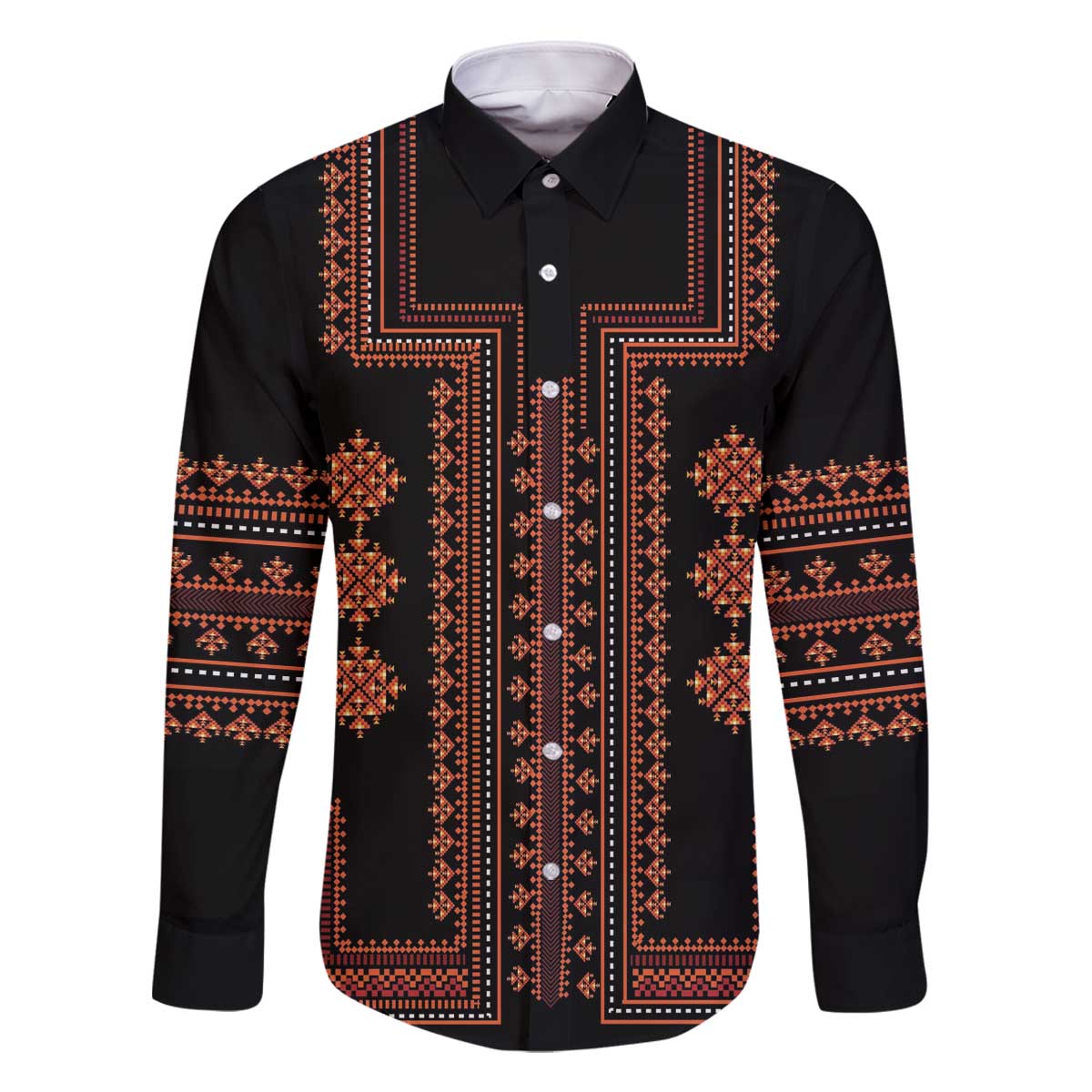 Bulgaria Traditional Pattern Red Family Matching Off Shoulder Short Dress and Hawaiian Shirt Balkan Culture - Wonder Print Shop
