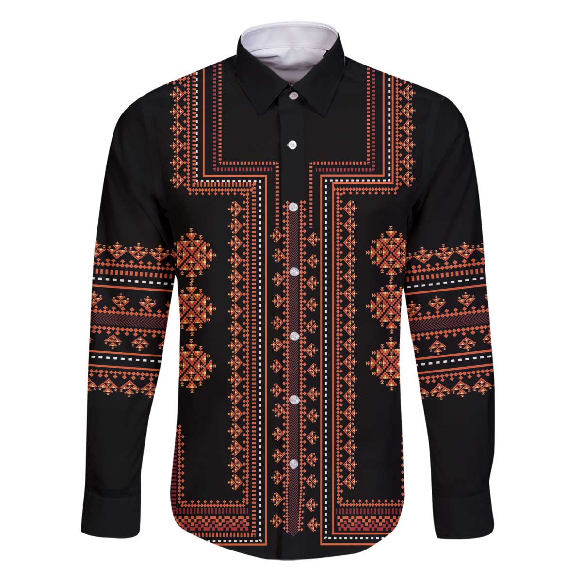 Bulgaria Traditional Pattern Red Family Matching Puletasi and Hawaiian Shirt Balkan Culture - Wonder Print Shop