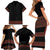 Bulgaria Traditional Pattern Red Family Matching Short Sleeve Bodycon Dress and Hawaiian Shirt Balkan Culture - Wonder Print Shop