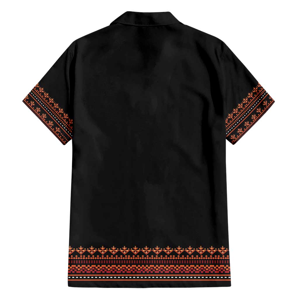 Bulgaria Traditional Pattern Red Family Matching Short Sleeve Bodycon Dress and Hawaiian Shirt Balkan Culture - Wonder Print Shop