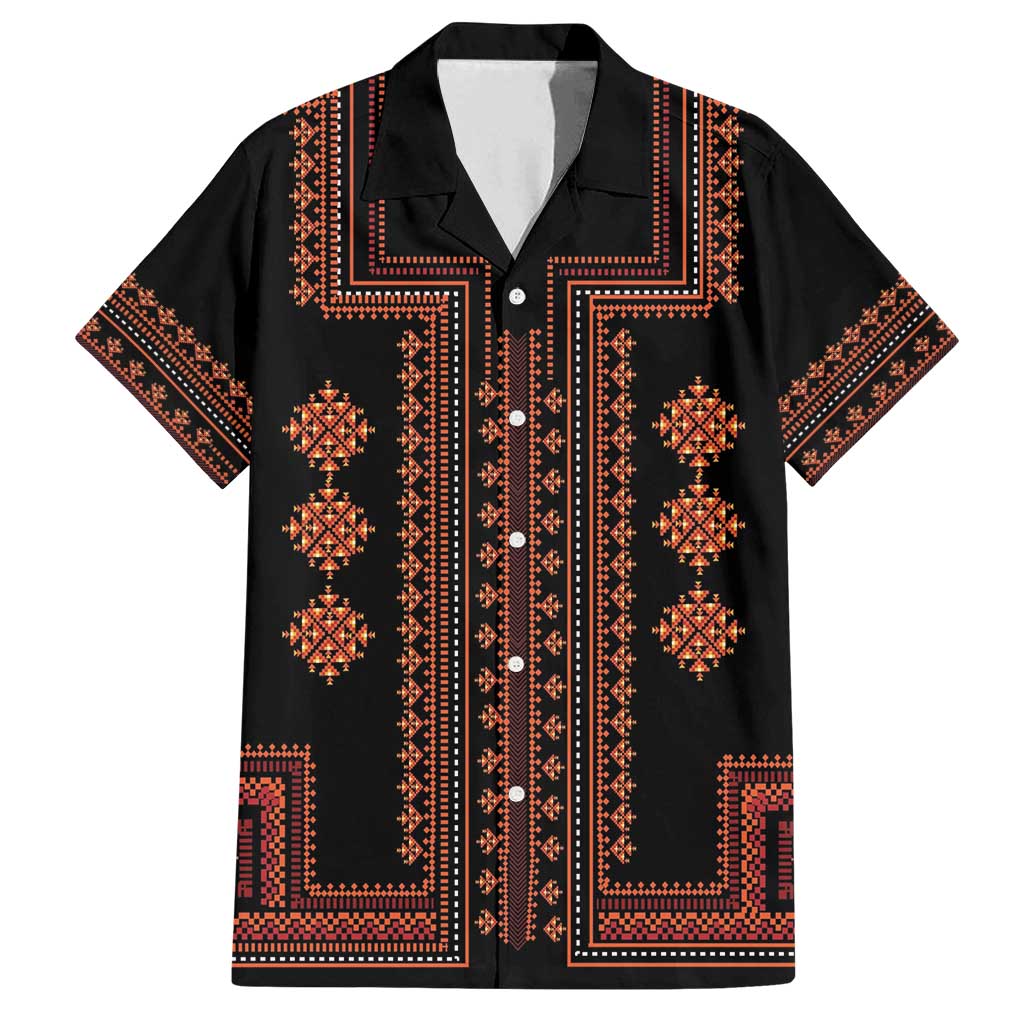 Bulgaria Traditional Pattern Red Family Matching Summer Maxi Dress and Hawaiian Shirt Balkan Culture - Wonder Print Shop