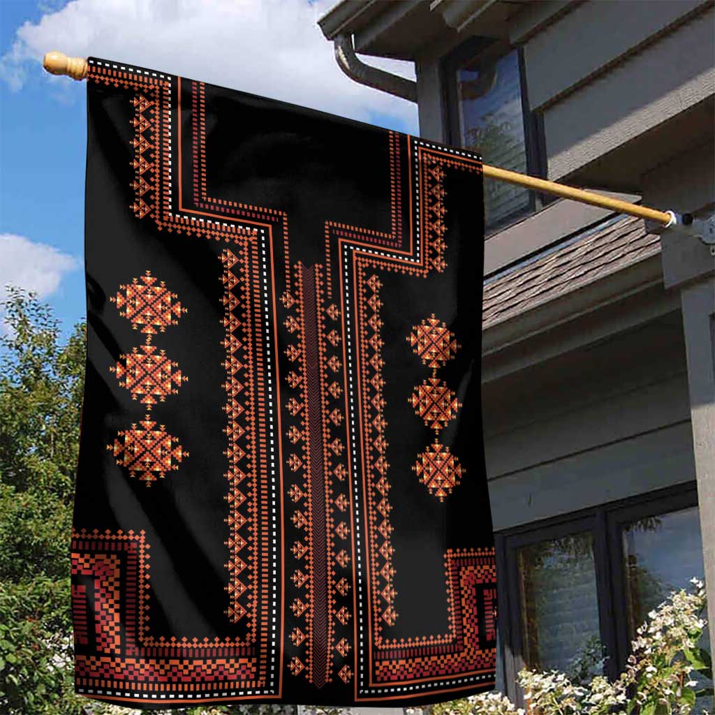 Bulgaria Traditional Pattern Red Garden Flag Balkan Culture - Wonder Print Shop