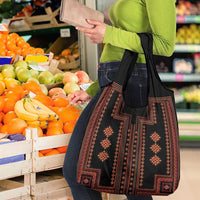 Bulgaria Traditional Pattern Red Grocery Bag Balkan Culture