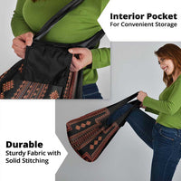 Bulgaria Traditional Pattern Red Grocery Bag Balkan Culture