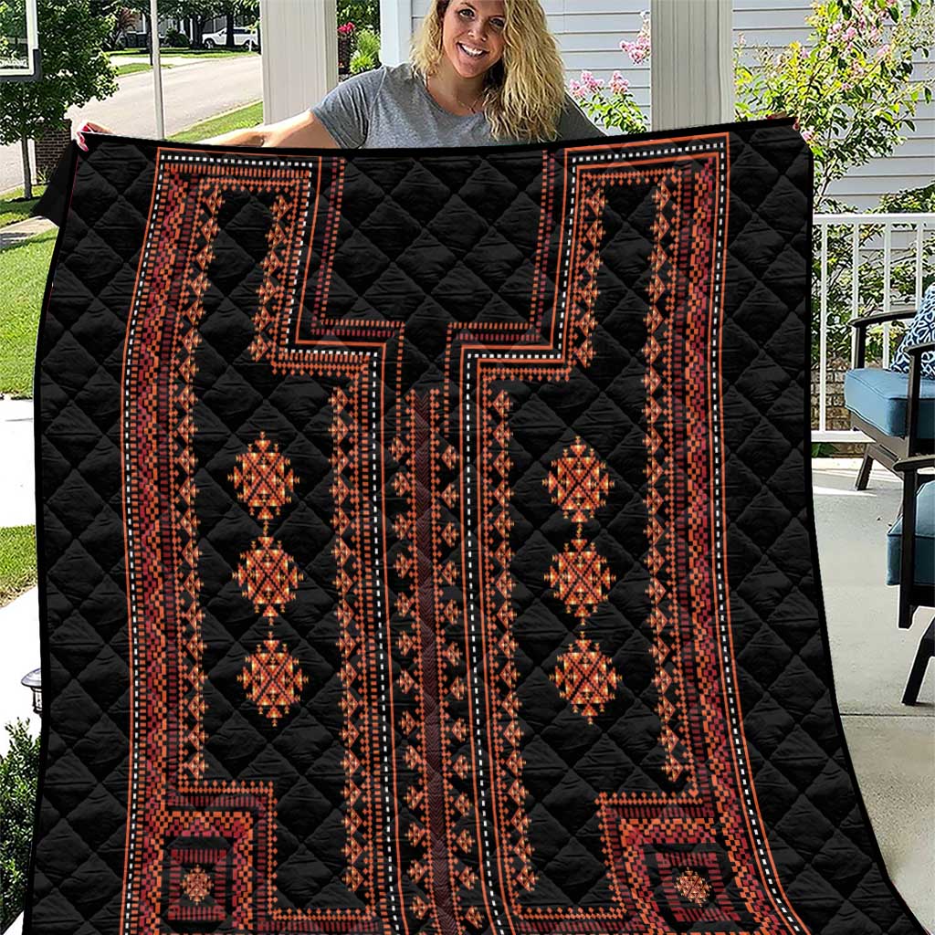 Bulgaria Traditional Pattern Red Quilt Balkan Culture - Wonder Print Shop