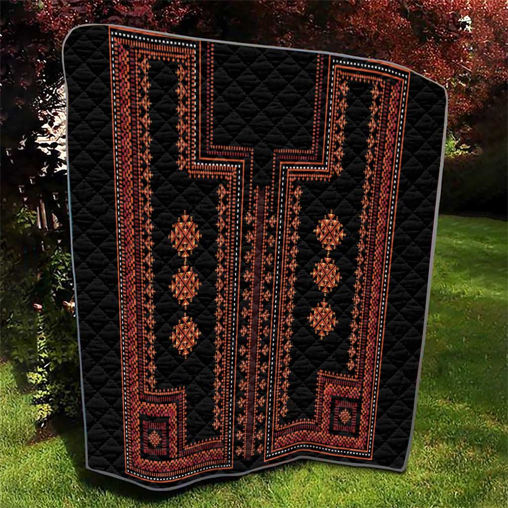 Bulgaria Traditional Pattern Red Quilt Balkan Culture - Wonder Print Shop