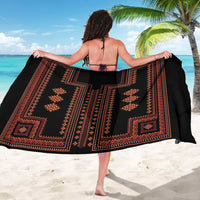 Bulgaria Traditional Pattern Red Sarong Balkan Culture - Wonder Print Shop