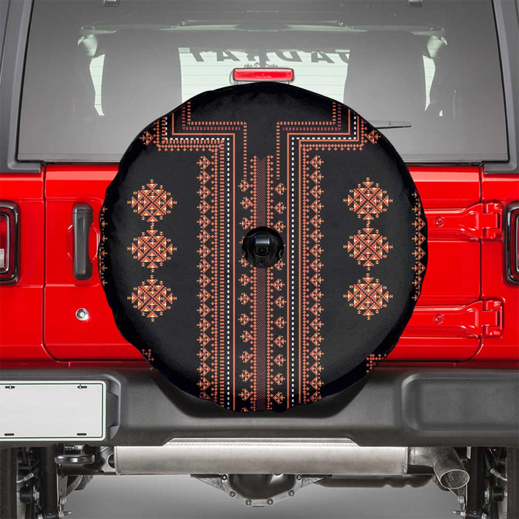 Bulgaria Traditional Pattern Red Spare Tire Cover Balkan Culture - Wonder Print Shop
