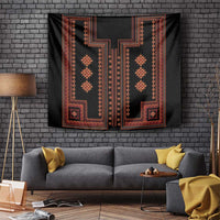 Bulgaria Traditional Pattern Red Tapestry Balkan Culture - Wonder Print Shop