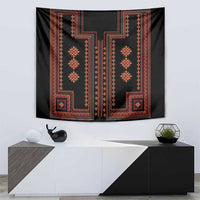 Bulgaria Traditional Pattern Red Tapestry Balkan Culture - Wonder Print Shop