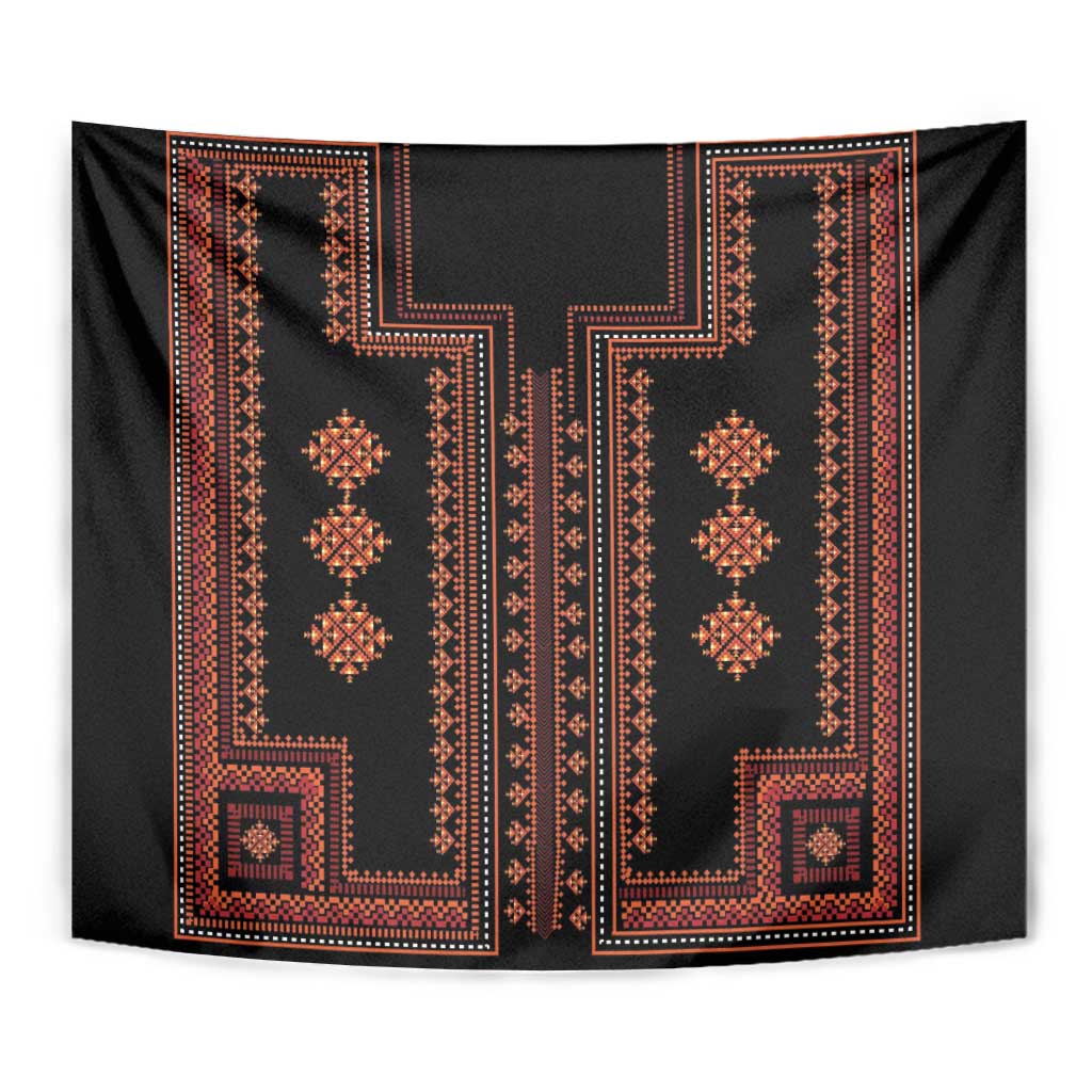 Bulgaria Traditional Pattern Red Tapestry Balkan Culture - Wonder Print Shop