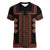 Bulgaria Traditional Pattern Red Women V-Neck T-Shirt Balkan Culture - Wonder Print Shop