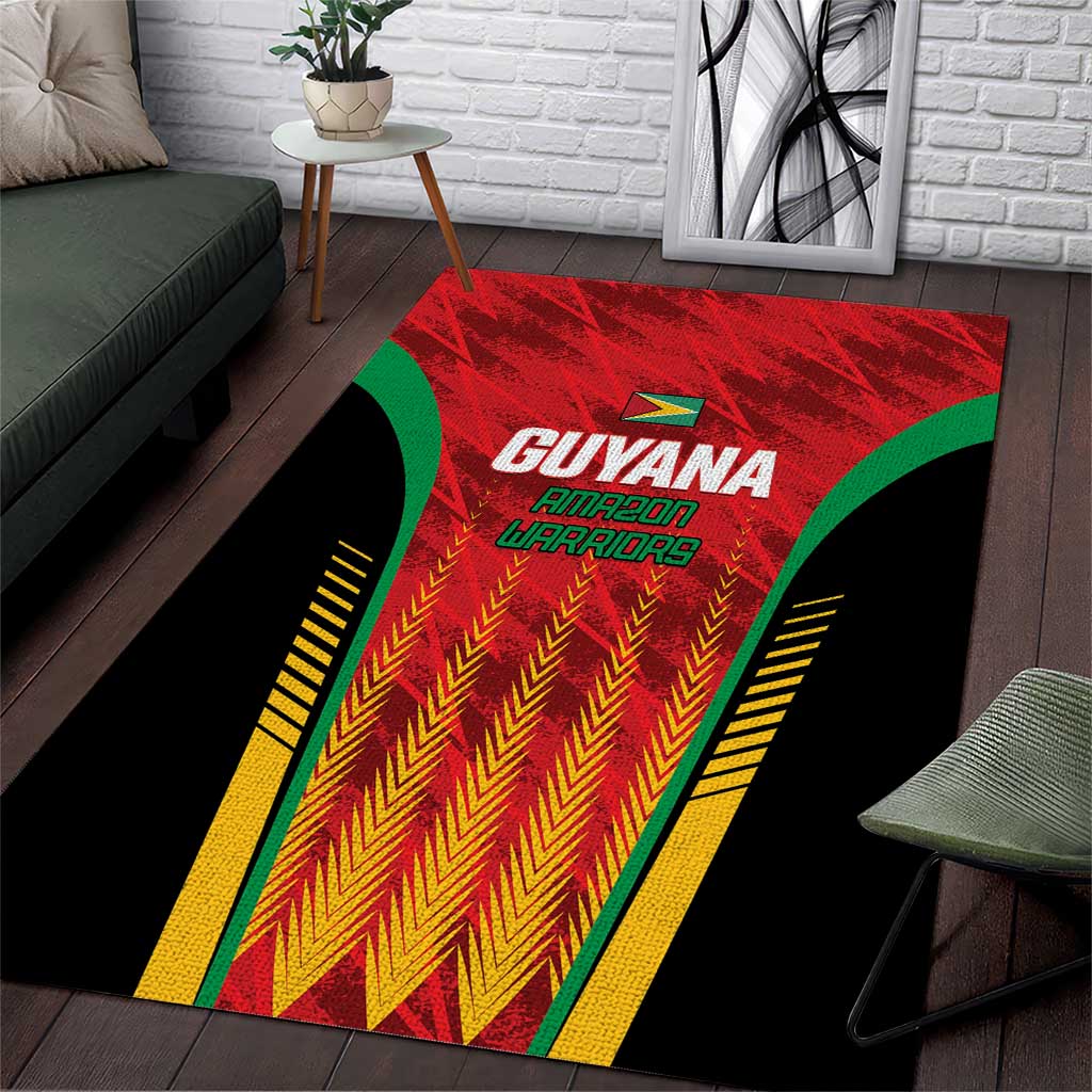 Custom Amazon Warriors Guyana Cricket Area Rug Ready For Glory Red Version - Wonder Print Shop