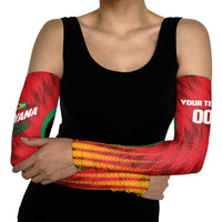 Custom Amazon Warriors Guyana Cricket Arm Sleeves Ready For Glory Red Version - Wonder Print Shop