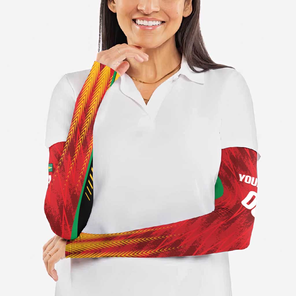 Custom Amazon Warriors Guyana Cricket Arm Sleeves Ready For Glory Red Version - Wonder Print Shop