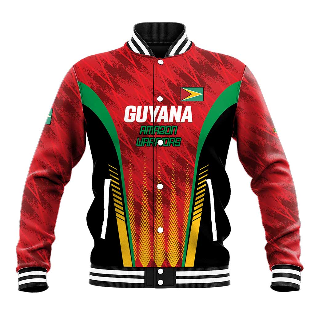 Custom Amazon Warriors Guyana Cricket Baseball Jacket Ready For Glory Red Version - Wonder Print Shop