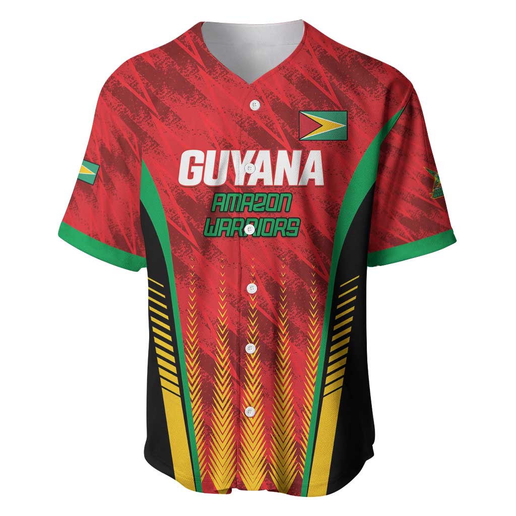 Custom Amazon Warriors Guyana Cricket Baseball Jersey Ready For Glory Red Version - Wonder Print Shop