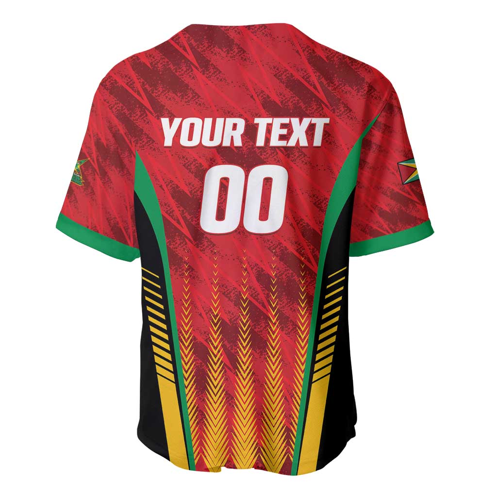 Custom Amazon Warriors Guyana Cricket Baseball Jersey Ready For Glory Red Version - Wonder Print Shop