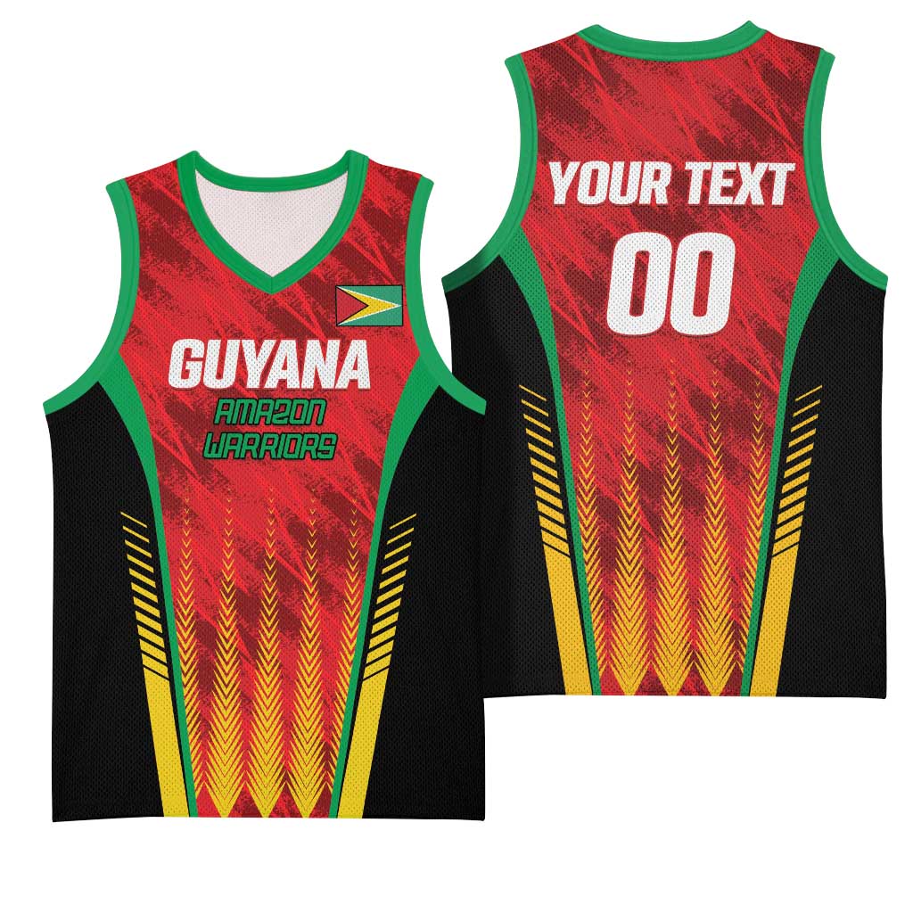 Custom Amazon Warriors Guyana Cricket Basketball Jersey Ready For Glory Red Version - Wonder Print Shop