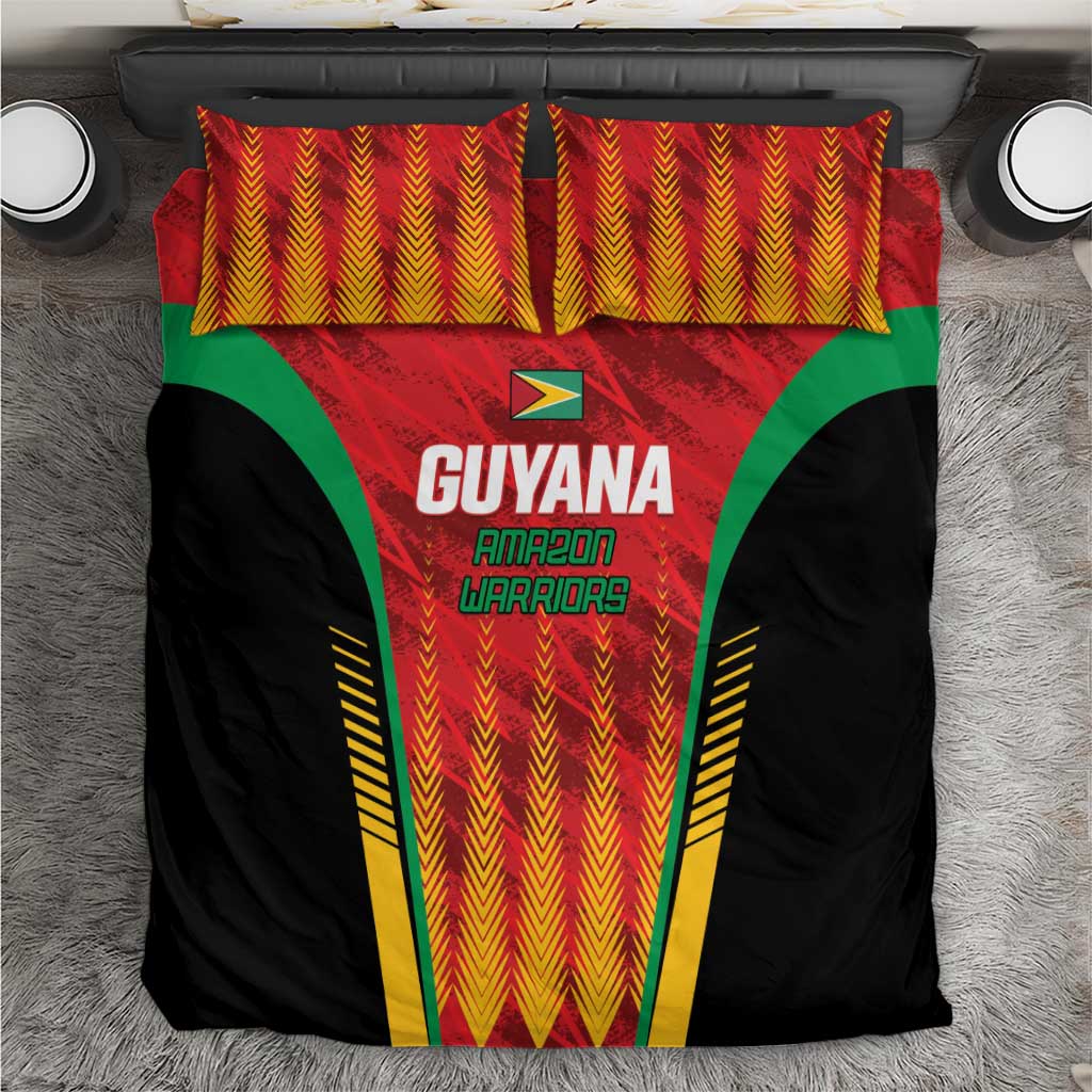 Custom Amazon Warriors Guyana Cricket Bedding Set Ready For Glory Red Version - Wonder Print Shop