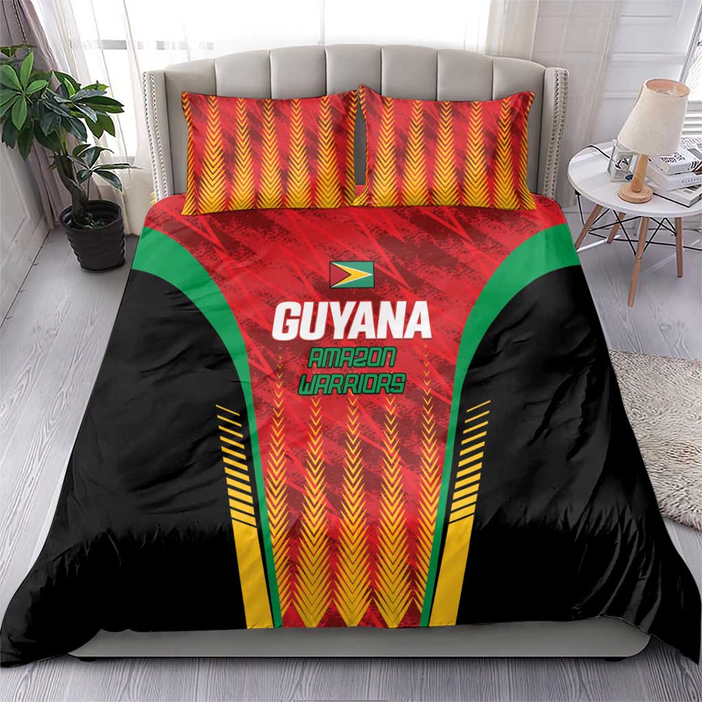 Custom Amazon Warriors Guyana Cricket Bedding Set Ready For Glory Red Version - Wonder Print Shop