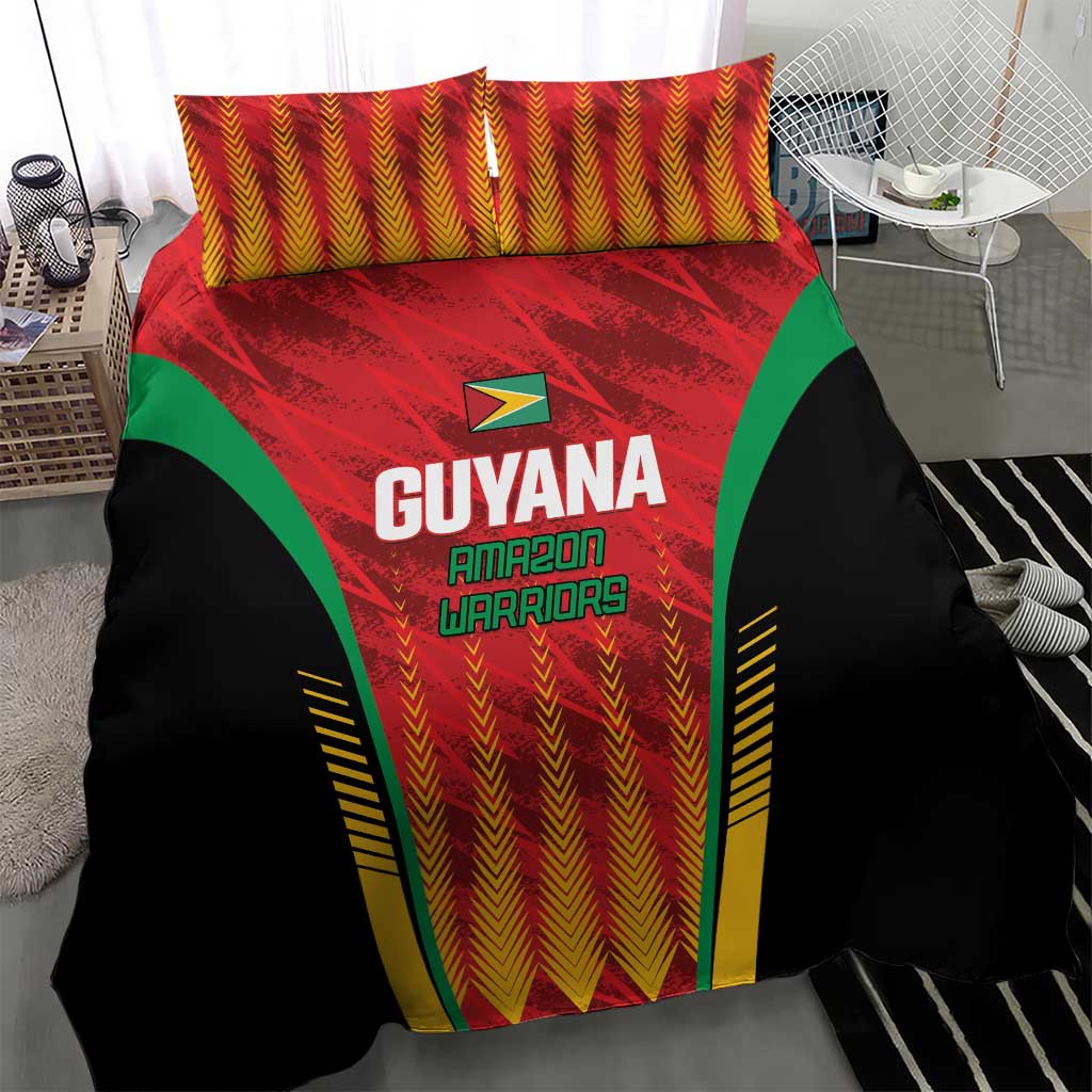 Custom Amazon Warriors Guyana Cricket Bedding Set Ready For Glory Red Version - Wonder Print Shop